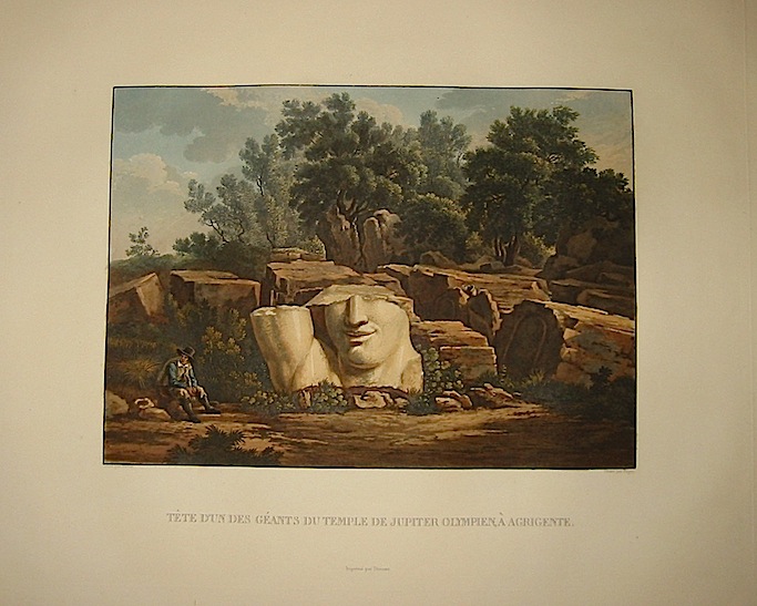  Tete d'un geants du Temple de Jupiter Olympien, à  Agrigente 1822-1826 Parigi